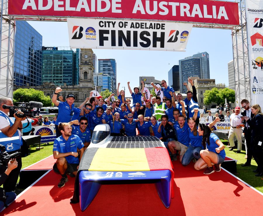Belgian solar car team wins 3,000-km race through Australian outback